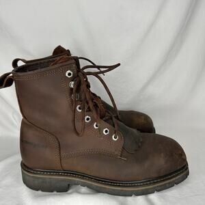 CODY JAMES MEN'S 9.5 D Square Composite Toe LACE-UP KILTIE WORK BOOTS Brown